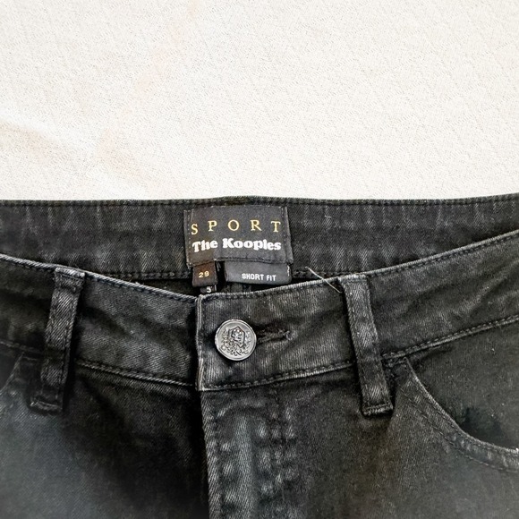 The Kooples Sport Short Fit Black Denim Jeans Size 29 Short - Picture 6 of 7